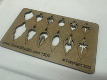 Load image into Gallery viewer, Earring, Pendant, or Bracelet link jewelry template TS-09 by TowedStudio.com