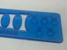 Load image into Gallery viewer, Close up of laser, edge, suggestion, section of the bail template. It could also be used for earrings and pendants.