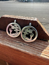 Load image into Gallery viewer, Desert on a cloudy day Pendant Necklace in Sterling Silver, reversible, two-sided