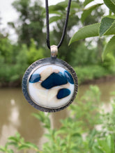 Load image into Gallery viewer, glass and sterling silver pendant  By Towed Studio