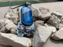 Load image into Gallery viewer, Fused glass and sterling silver pendant by www.TowedStudio.com