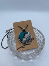 Load image into Gallery viewer, Fused glass and sterling silver pendant by www.TowedStudio.com