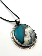 Load image into Gallery viewer, Fused glass and sterling silver pendant by www.TowedStudio.com