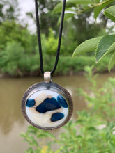 Load image into Gallery viewer, glass and sterling silver pendant  By Towed Studio
