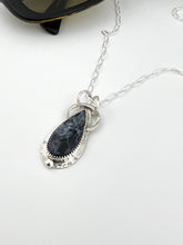 Load image into Gallery viewer, Pietersite Pendant Necklace in Sterling Silver, handmade by www.towedstudio.com.