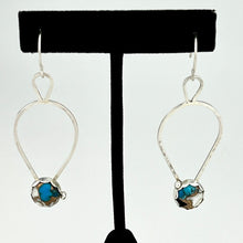 Load image into Gallery viewer, Kingman's Composite Turquoise and White Buffalo Dangle Earrings handmade by www.TowedStudio.com