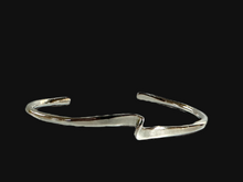 Load image into Gallery viewer, Sterling Silver Elegant Wave Forged Cuff Tutorial by TowedStudio.com