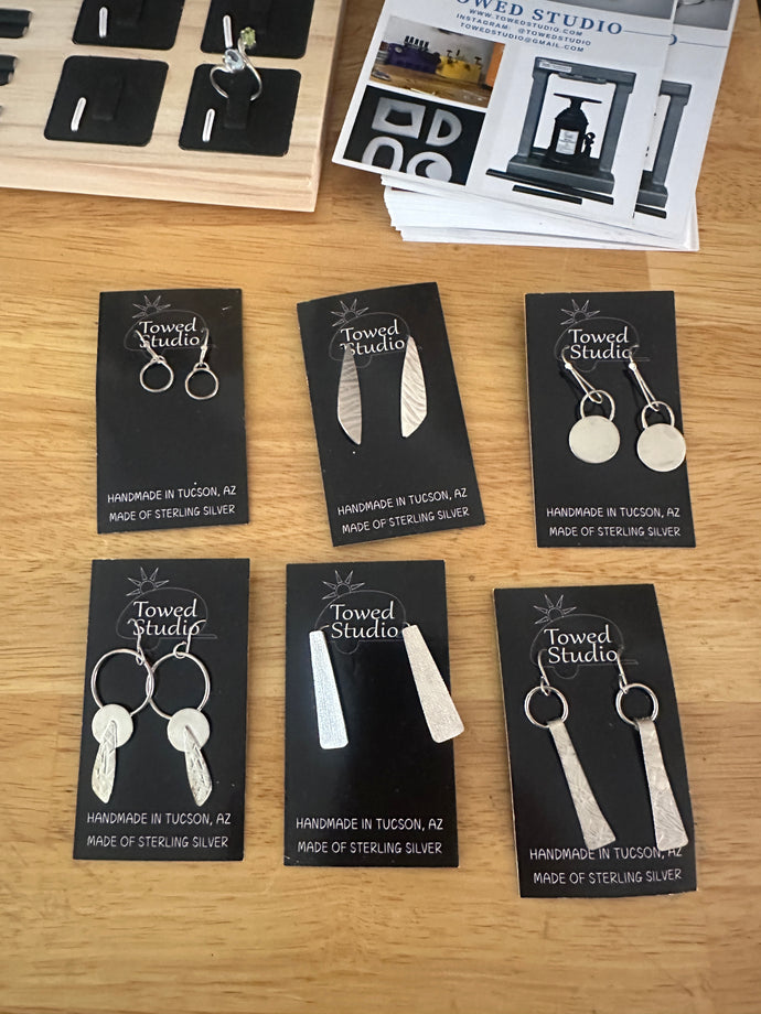 Metalsmith 1 and 1.5 Sterling Silver Earring and Pendant class,TUCSON