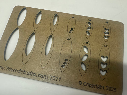 Earring, Pendant, or Bracelet link jewelry template TS-11 by TowedStudio.com