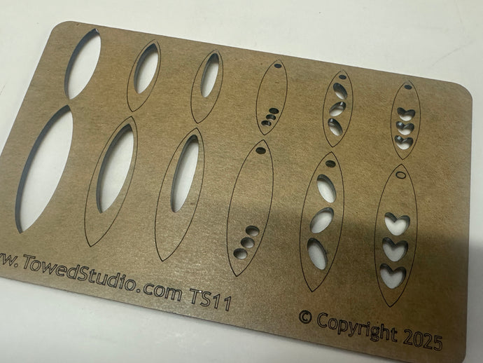 Earring, Pendant, or Bracelet link jewelry template TS-11 by TowedStudio.com