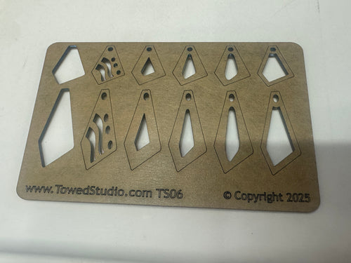 Earring, Pendant, or Bracelet link jewelry template TS-06 by TowedStudio.com