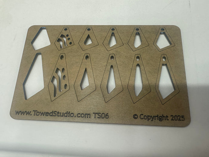 Earring, Pendant, or Bracelet link jewelry template TS-06 by TowedStudio.com