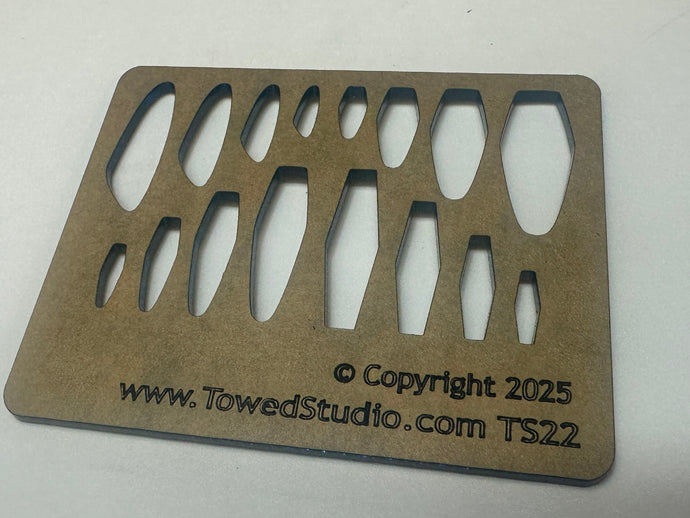 TS-22 Earring, Pendant, or Bracelet Jewelry Layering Template - Jewelry stencil