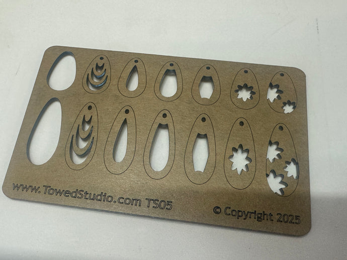 TS-05 Earring, Pendant, or Bracelet Jewelry Layering Template - jewelry stencil