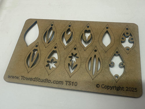 Earring, Pendant, or Bracelet link jewelry template TS-10 by TowedStudio.com