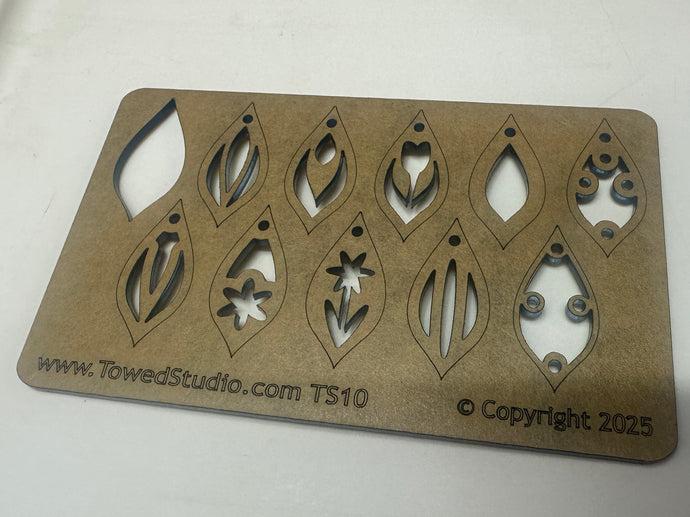 Earring, Pendant, or Bracelet link jewelry template TS-10 by TowedStudio.com