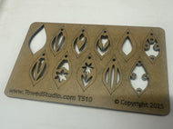Earring, Pendant, or Bracelet link jewelry template TS-10 by TowedStudio.com