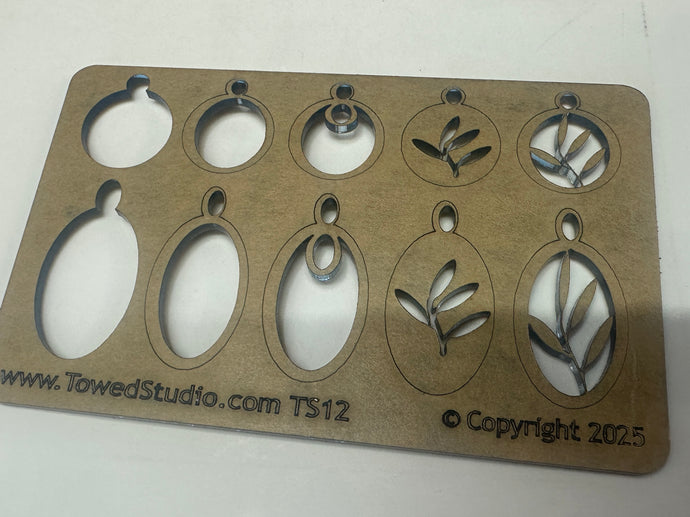 Earring, Pendant, or Bracelet link jewelry template TS-12 by TowedStudio.com