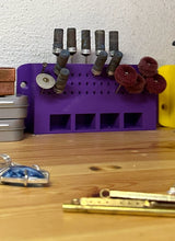 Load image into Gallery viewer, PLA 3D Printed Bit organizer, tools storage, flexible use.
