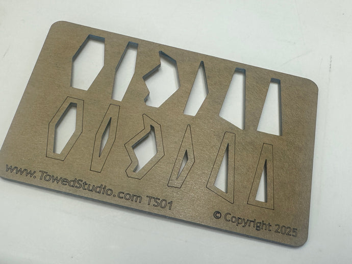 TS-01 Earring, Pendant, or Bracelet Jewelry Layering Template - jewelry stencil