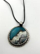 Load image into Gallery viewer, Fused Glass and Sterling Silver Pendant Necklace
