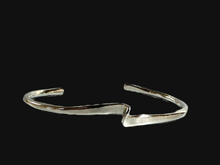Load image into Gallery viewer, Sterling Silver Elegant Wave Forged Cuff Tutorial by TowedStudio.com
