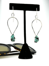Load image into Gallery viewer, Hubei Turquoise and sterling silver earrings, handmade by www.TowedStudio.com

