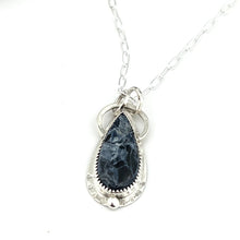 Load image into Gallery viewer, Pietersite Pendant Necklace in Sterling Silver, handmade by www.towedstudio.com.
